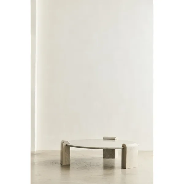 Column Stone Coffee Table Ataija Azul Marble