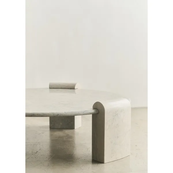 Column Stone Coffee Table Ataija Azul Marble