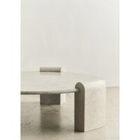 Column Stone Coffee Table Ataija Azul Marble