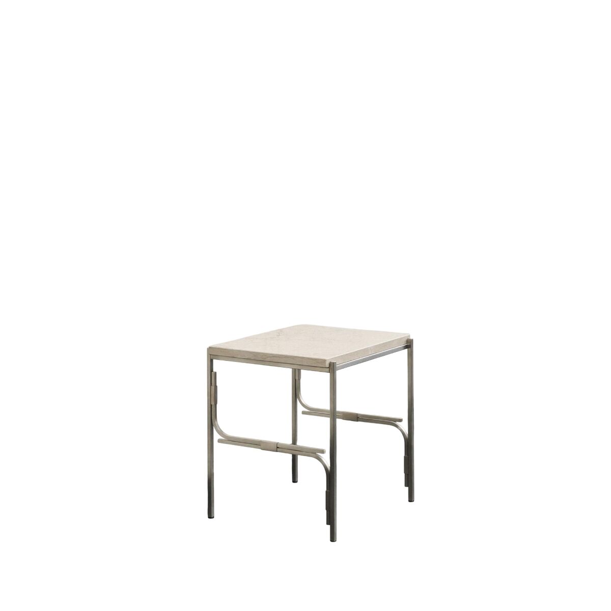 Axis Display Unit 01 Shelving Stainless Steel/Ataija Azul Marble
