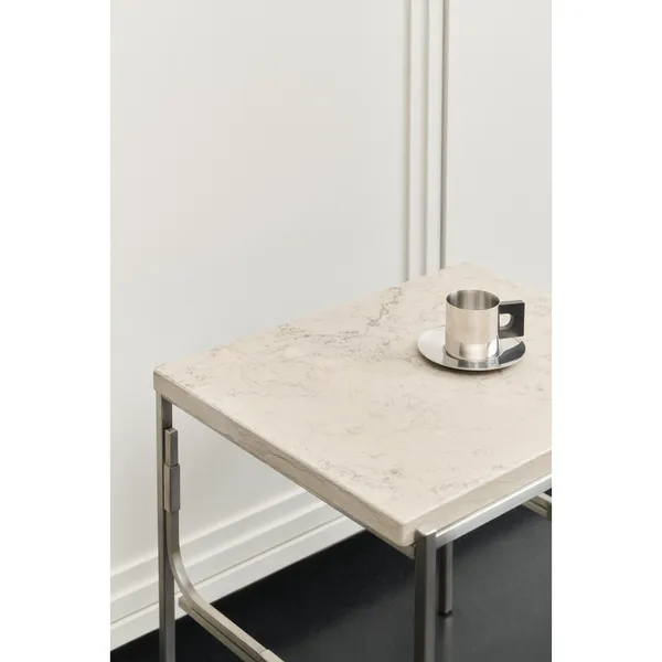 Axis Display Unit 01 Reol Rustfri Stål/Ataija Azul Marble