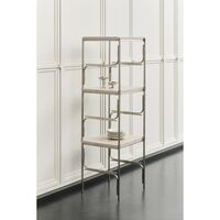 Axis Display Unit 01 Shelving Stainless Steel/Ataija Azul Marble