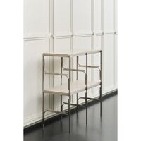 Axis Display Unit 02 Shelving Stainless Steel/Ataija Azul Marble