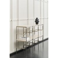 Axis Display Unit 03 Shelving Stainless Steel/Ataija Azul Marble