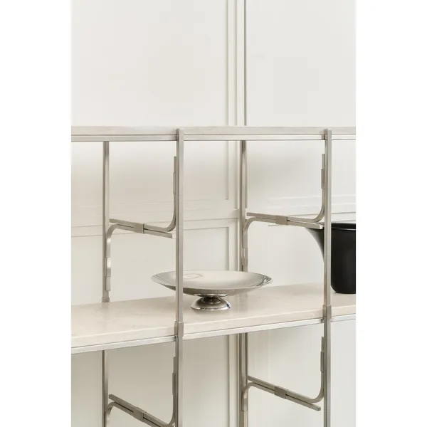 Axis Display Unit 03 Shelving Stainless Steel/Ataija Azul Marble