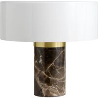Halo Marble Table Lamp Opal/ Brown