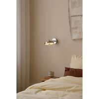 Asteria Wall Lamp Short & Hardwired Polished Steel