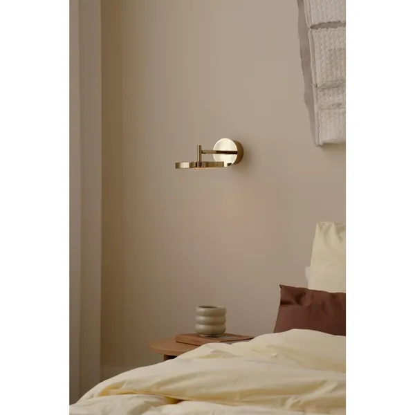 Asteria Wall Lamp Short & Hardwired Polished Brass