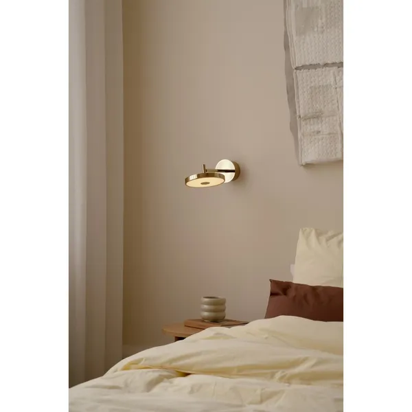 Asteria Wall Lamp Short & Hardwired Polished Brass