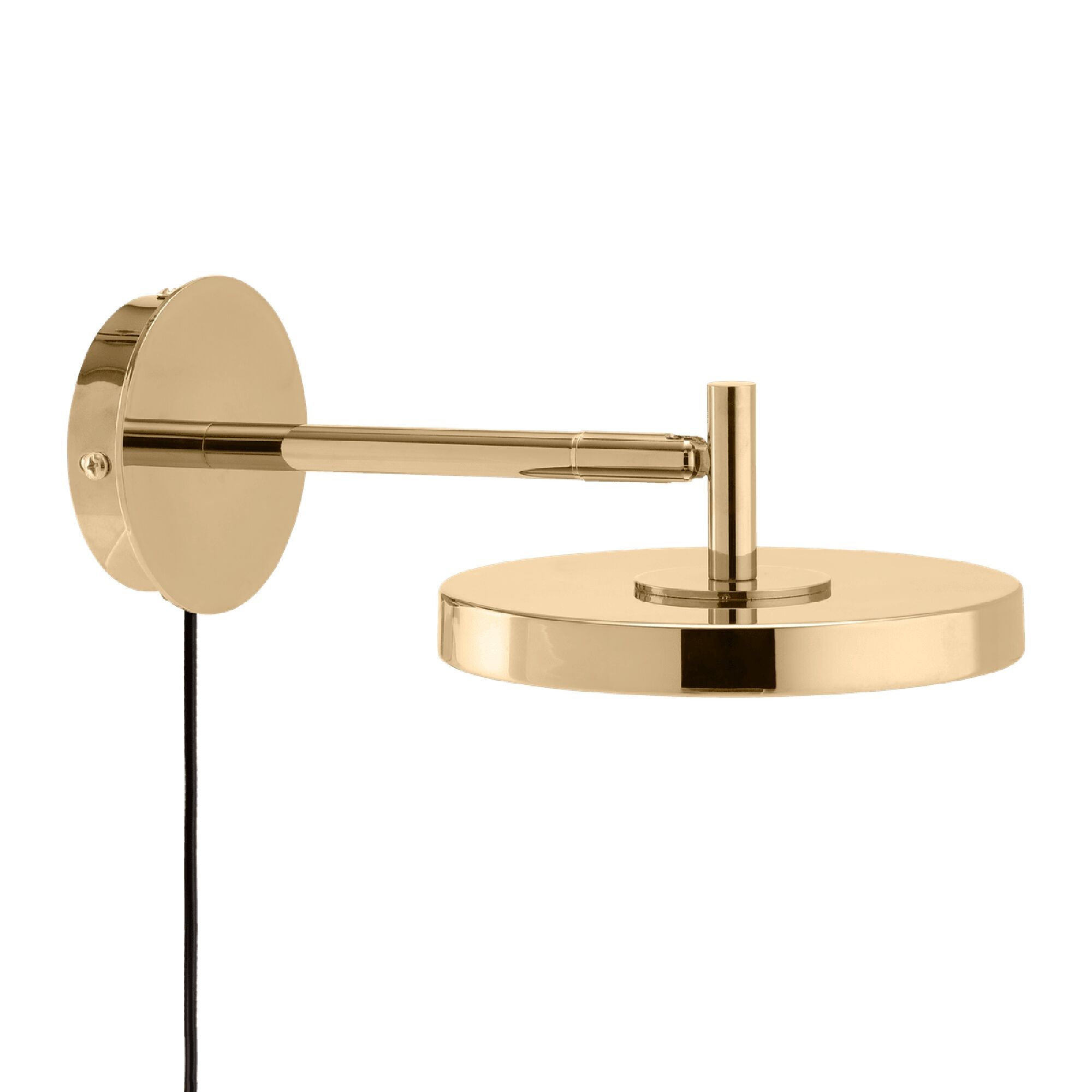 Asteria Vegglampe Kort Polert Messing