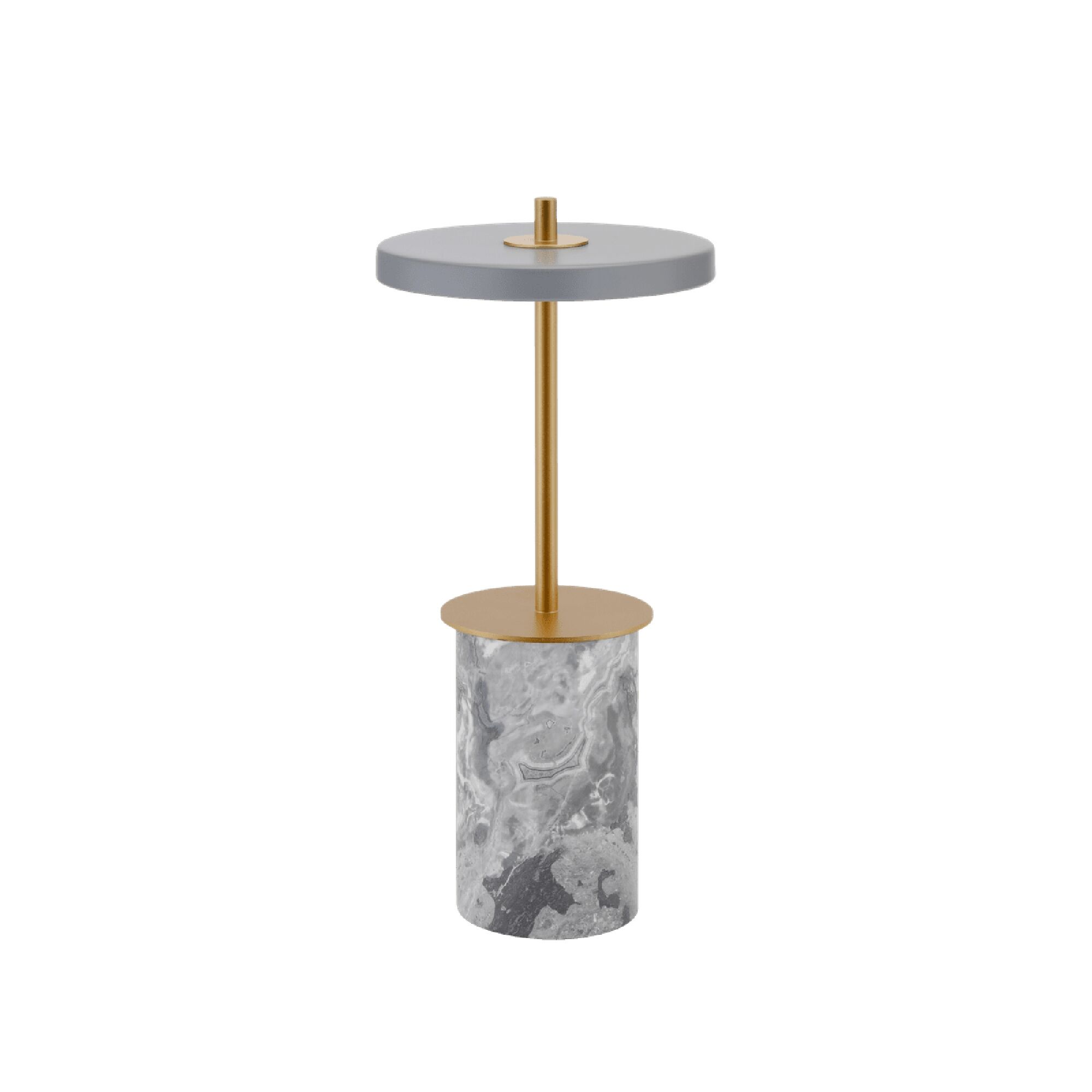 Asteria Move Transportabel Lampe Mini Gr Marmor/Messing
