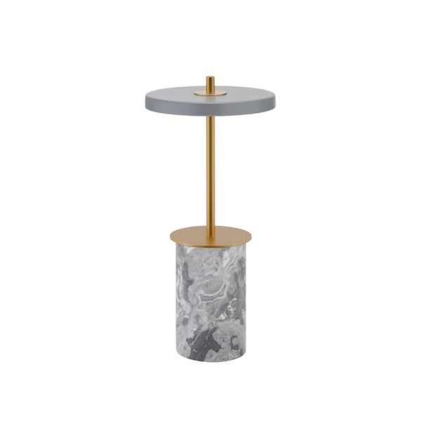 Asteria Move Bærbar Lampe Mini Grå Marmor/ Messing
