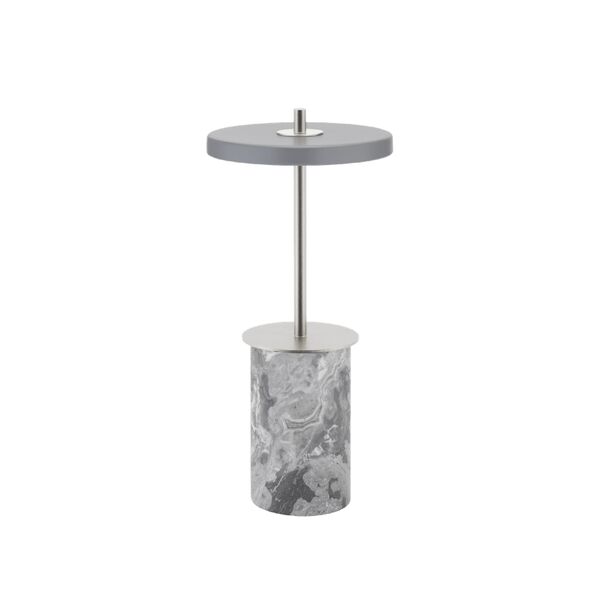 Lampada Portatile Asteria Move Mini in Marmo Grigio /acciaio