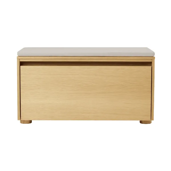 Hideaway Veneered Cabinet With Door & Shelf Oak/White Sand