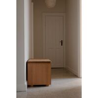 Hideaway Veneered Cabinet With Door & Shelf Oak/Shadow