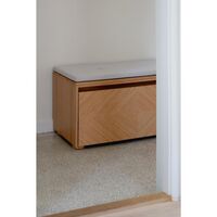 Hideaway Grid Kast met Deur en Plank Eiken/wit Zand