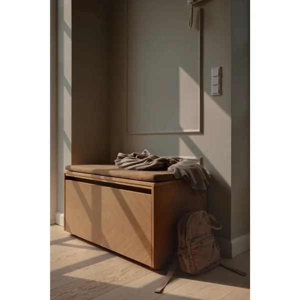 Hideaway Grid Cabinet With Door & Shelf Oak/Shadow