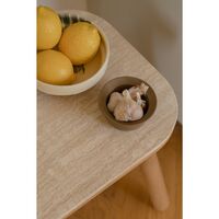 Paff Side Table High Oak/Travertine