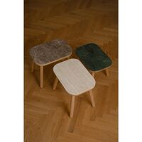Paff Side Table High Oak/Travertine