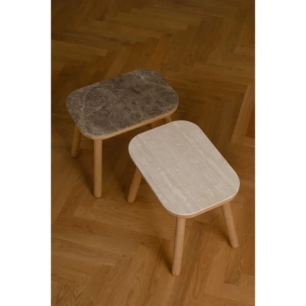 Paff Side Table Low Oak/Emperador