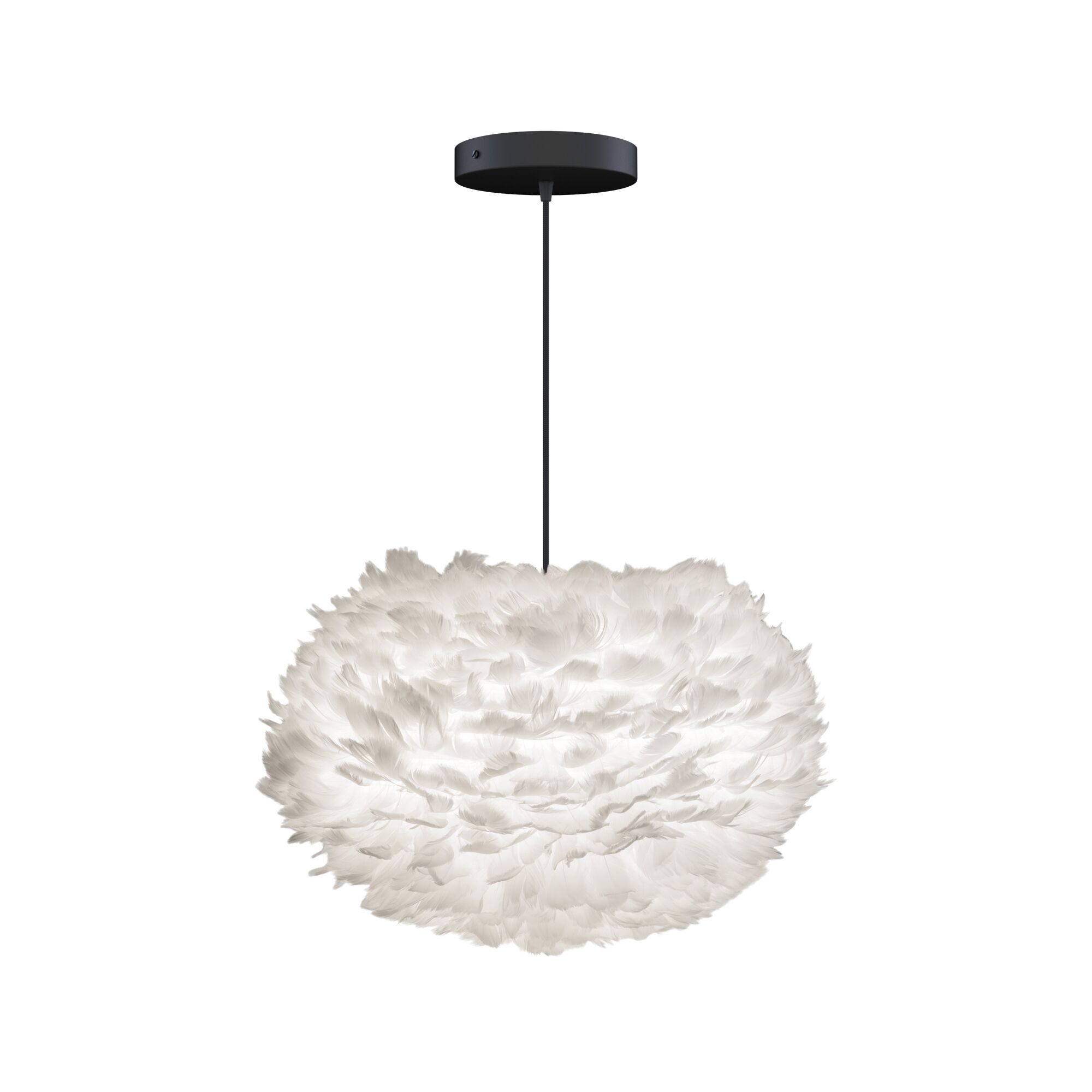 Eos Taklampe Med Baldakin Medium Sort