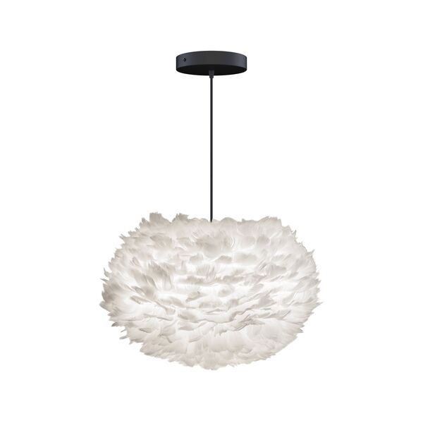 Eos Hanglamp met Rozet , medium Zwart