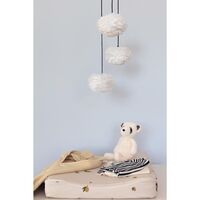 Suspension Eos avec Rosette et cluster 3 Mini Nano Blanc