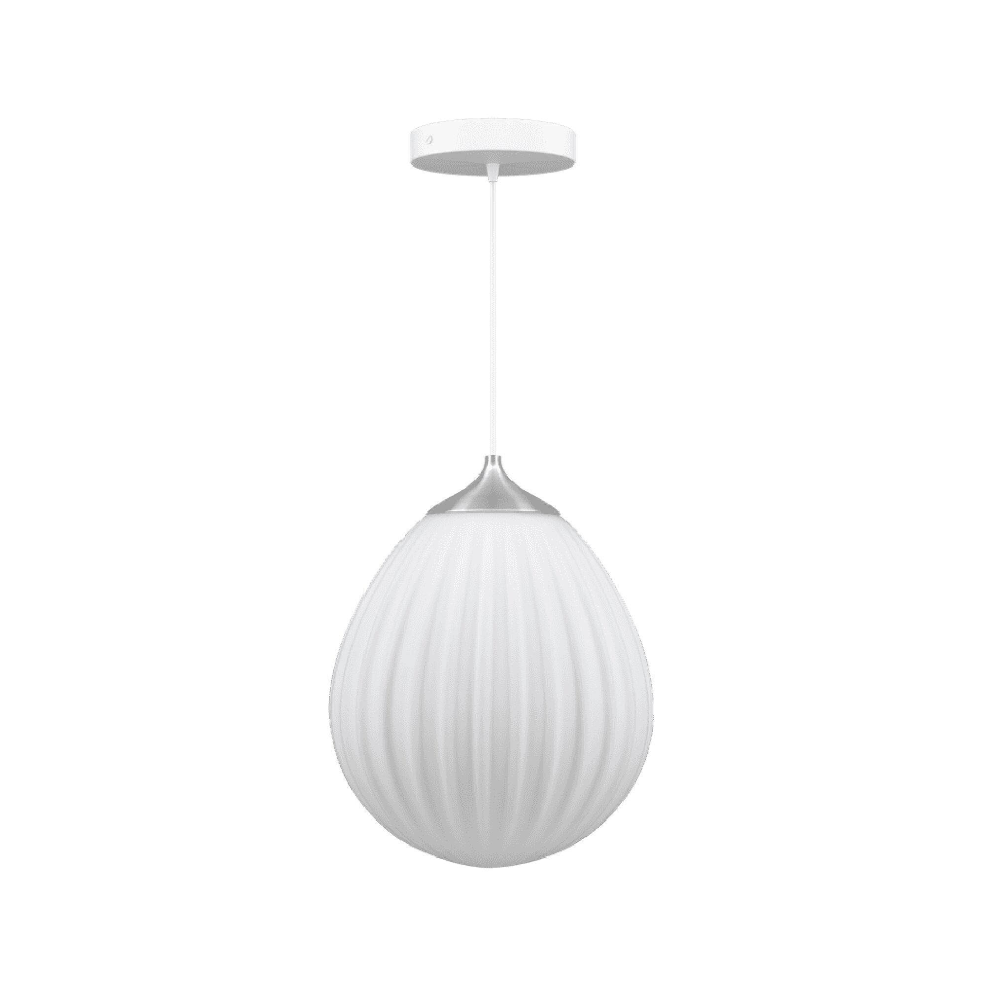 Around World Taklampe medium stål/ Hvit