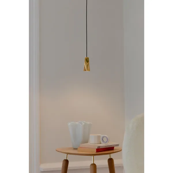 Brighter Days Quadra Pendant With Cord Brass