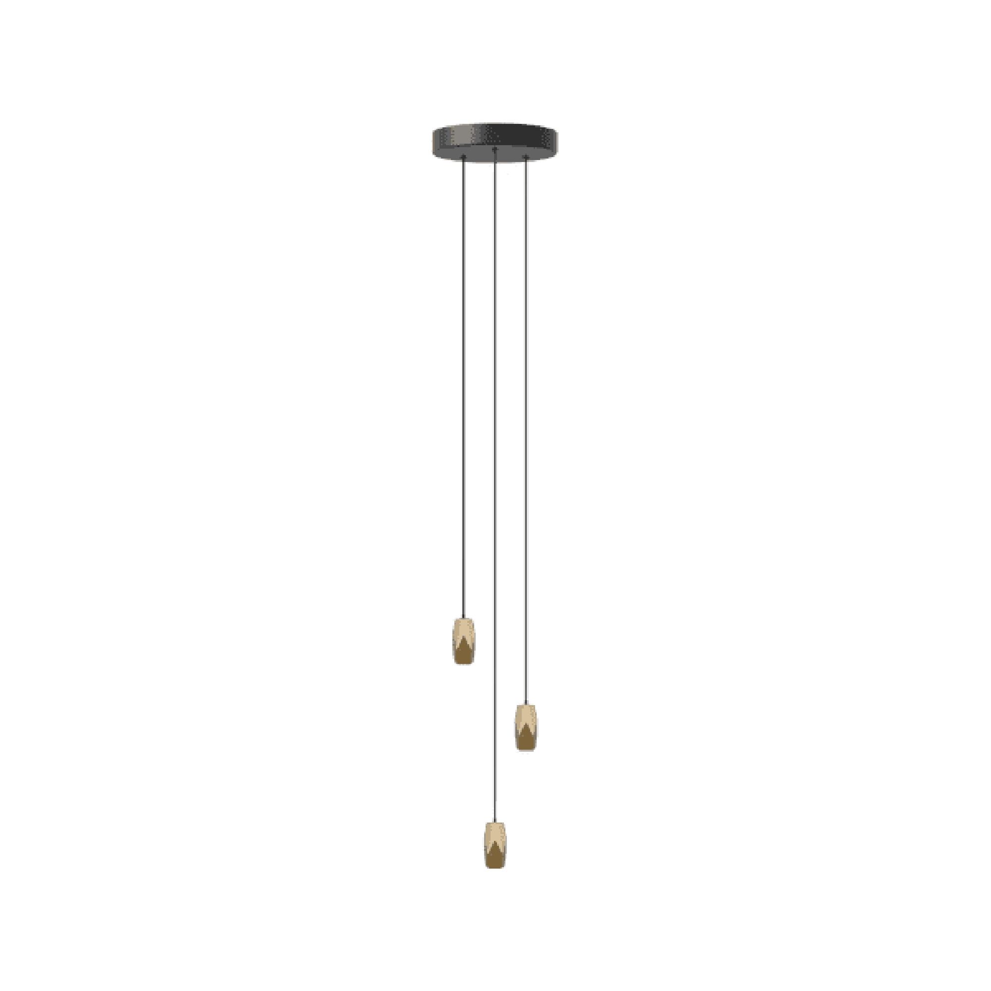 Brighter Days Penta Taklampe med Cluster 3 Messing