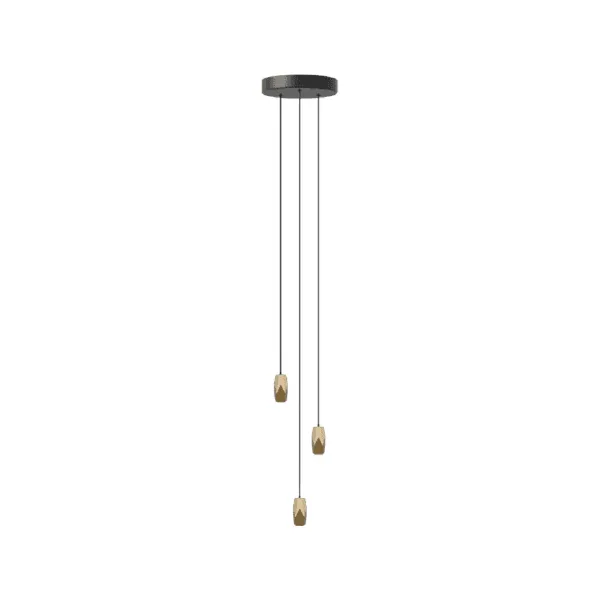 Brighter Days Penta Pendant With Cluster 3 Brass