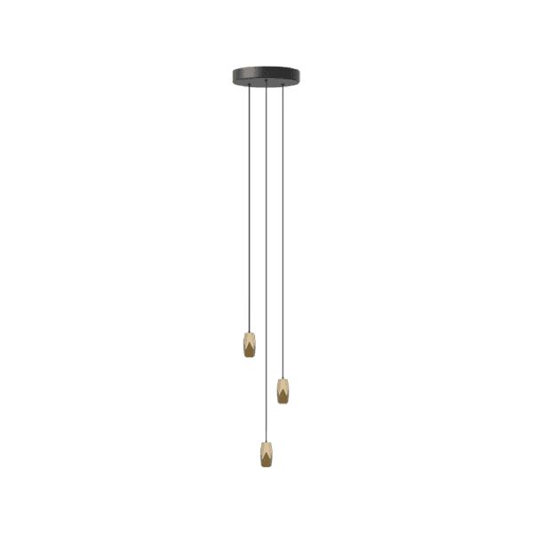 Lampadario Brighter Days Penta con Cluster 3 in Ottone