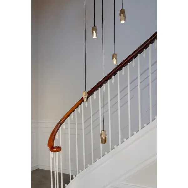 Brighter Days Penta Pendant With Cluster 3 Brass