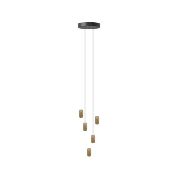 Brighter Days Hexa Pendelleuchte mit Cluster 5 Messing