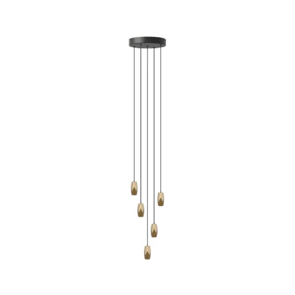 Brighter Days Penta Pendelleuchte mit Cluster 5 Messing