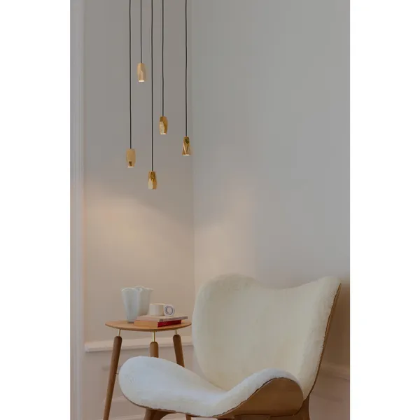 Brighter Days Quadra Pendant With Cluster 5 Brass