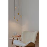 Brighter Days Quadra Pendant With Cluster 5 Brass