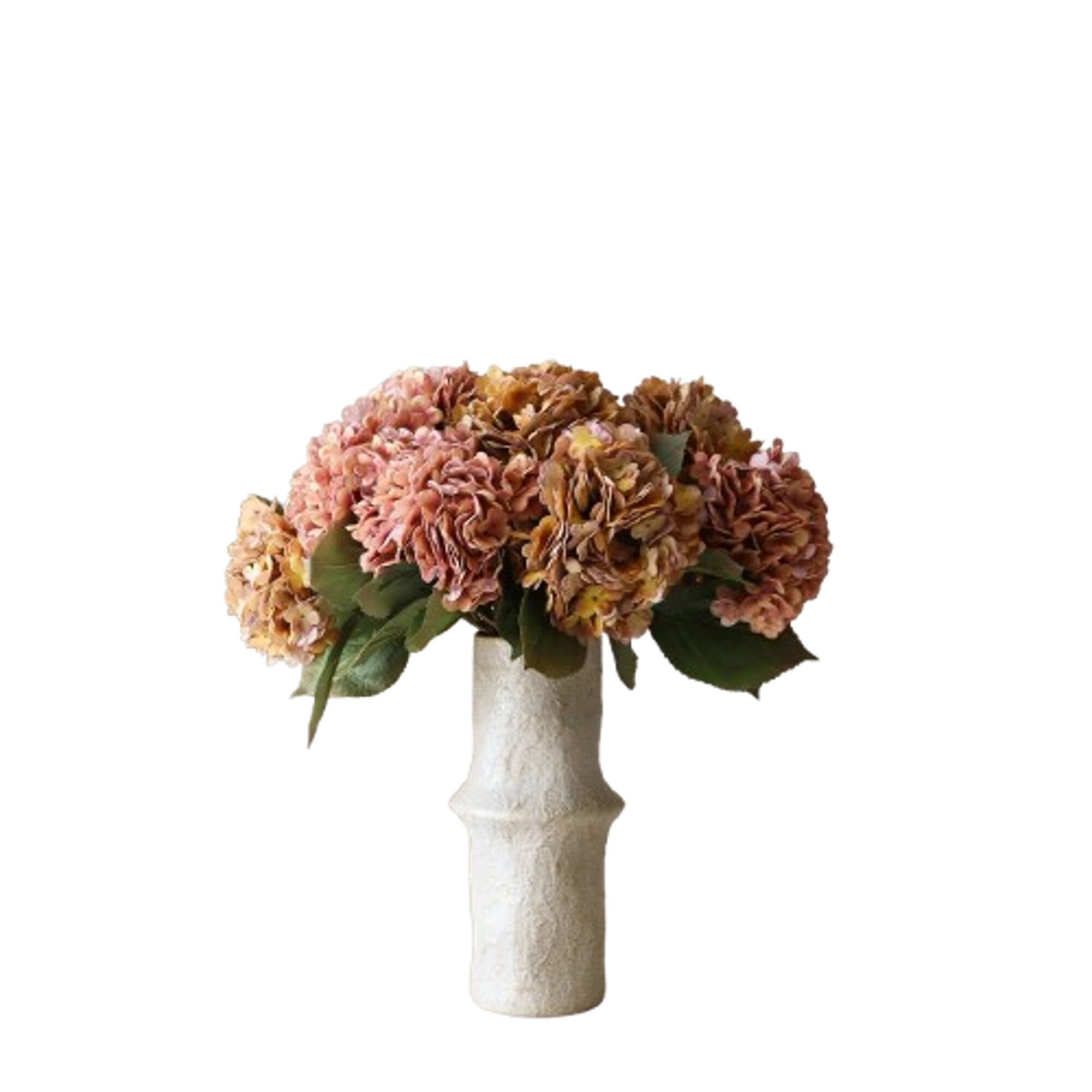 Bouquet d'hortensias de saison Orange