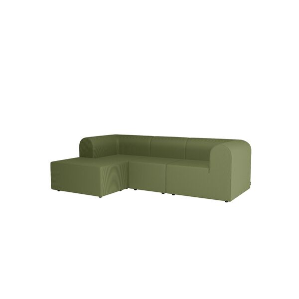 Paradigm 3-Sitzer-Sofa mit Pouf Links N68303-Nobel68303