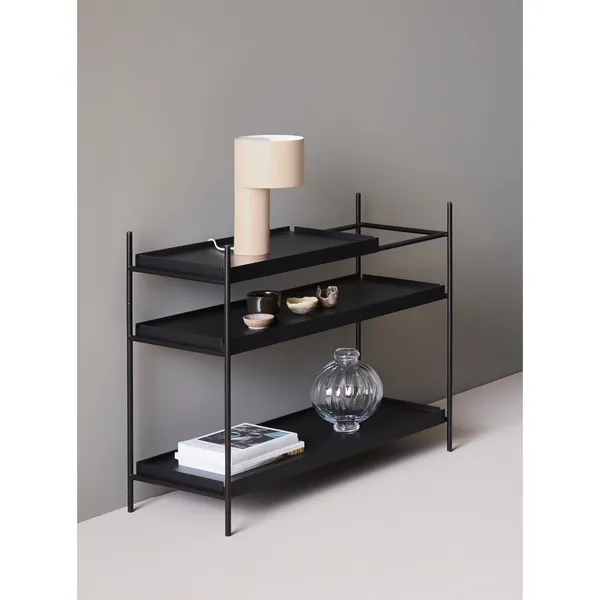 Tray Configuration 5 Shelf System Low Walnut
