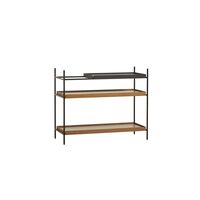 Tray Configuration 6 Shelf System Low Black/ Walnut
