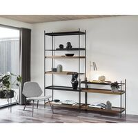 Tray Configuration 7 Shelf System Low Black/ Walnut
