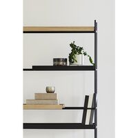 Tray Configuration 7 Shelf System Low Black/ Walnut