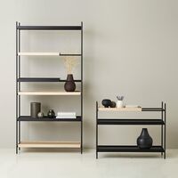 Tray Configuration 7 Shelf System Low Black/ Walnut