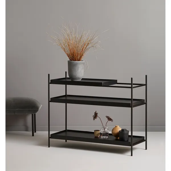 Tray Configuration 7 Shelf System Low Black/ Walnut
