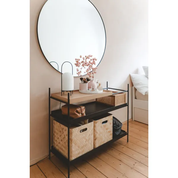 Tray Configuration 7 Shelf System Low Black/ Walnut