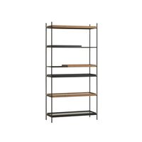Tray Configuration 18 Shelf System High Black/ Walnut