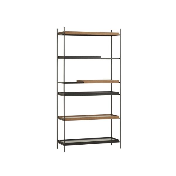 Tray Configuration 18 Shelf System High Black/ Walnut