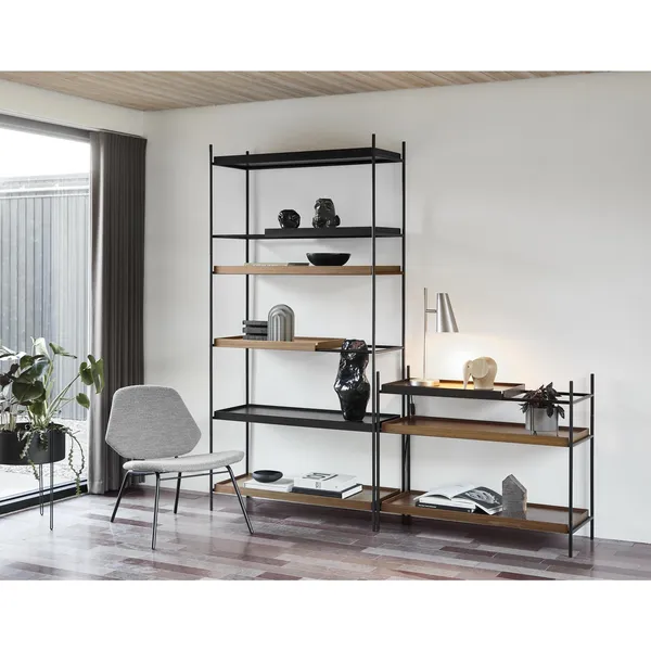 Tray Configuration 19 Shelving System High Black/ Walnut