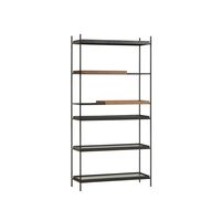 Tray Configuration 23 Shelf System High Black/ Walnut